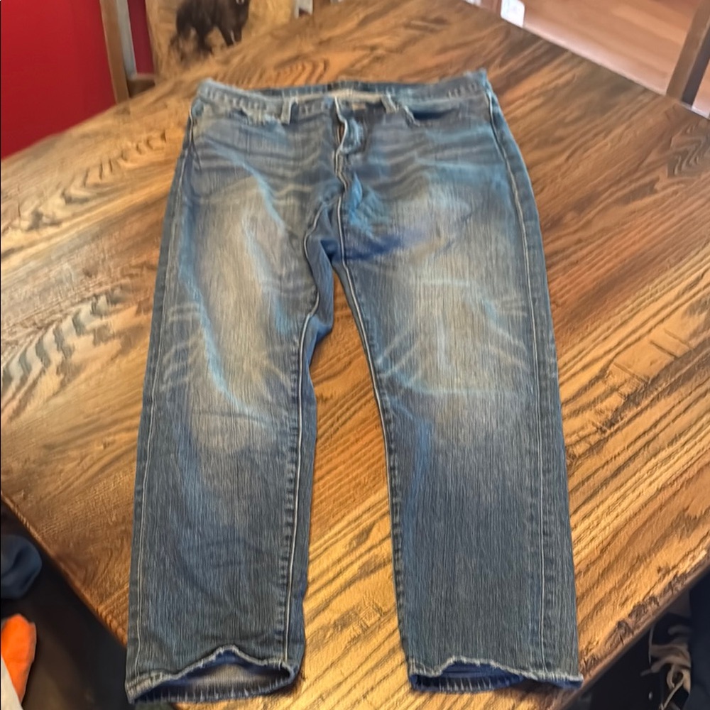 Lucky Brand Blue Skinny Jeans with Vintage Fading